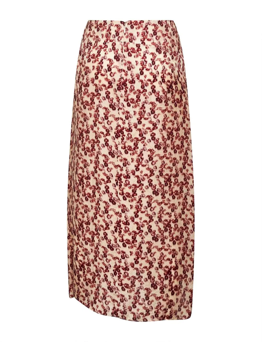Asymmetric Hem Midi Skirt