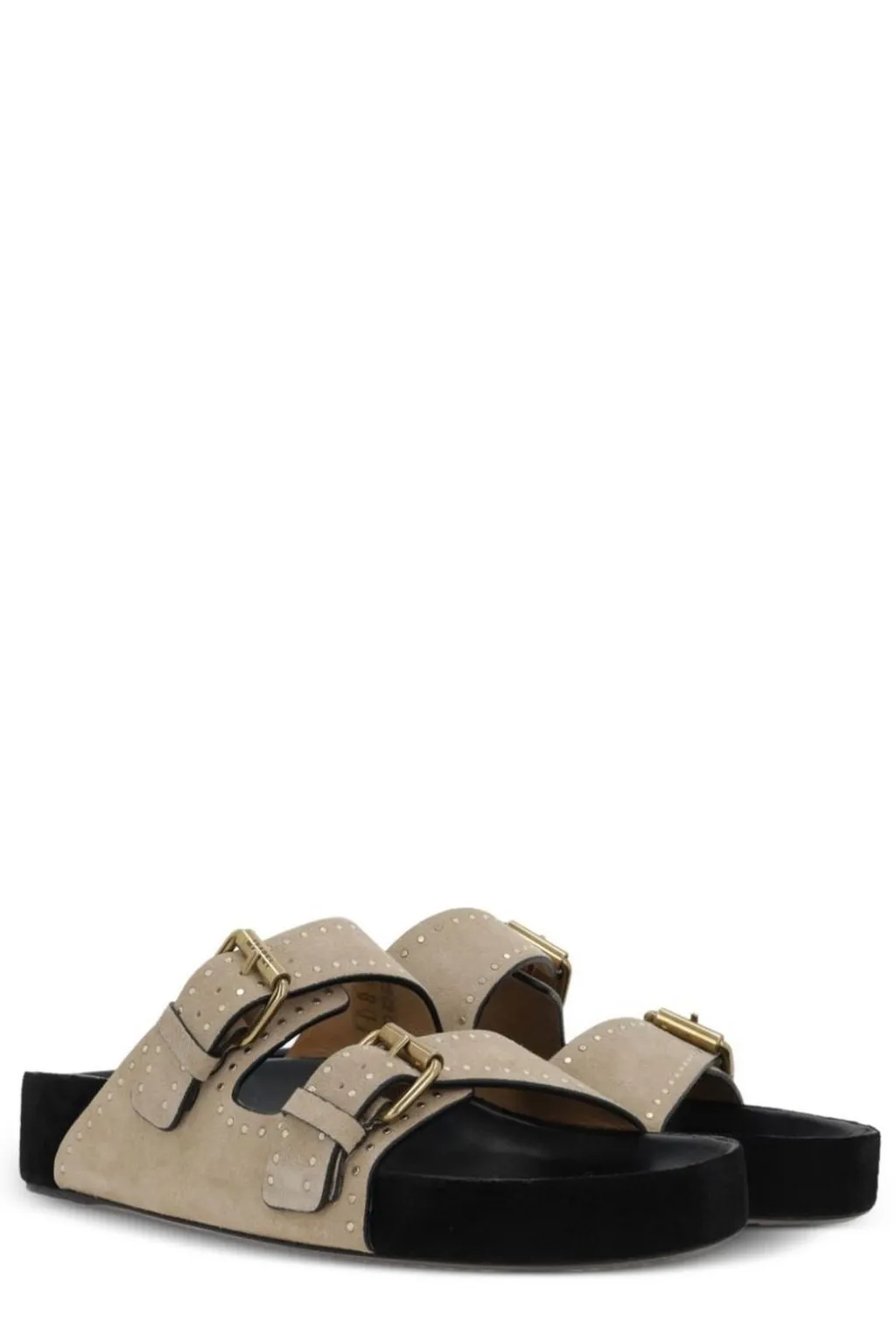 Studded Double Strap Slides