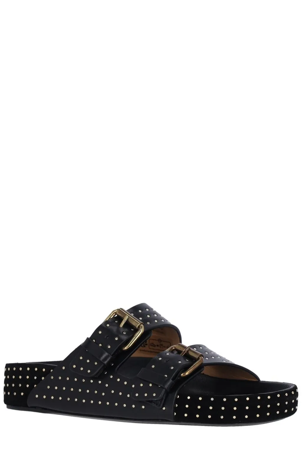 Studded Double Strap Slides