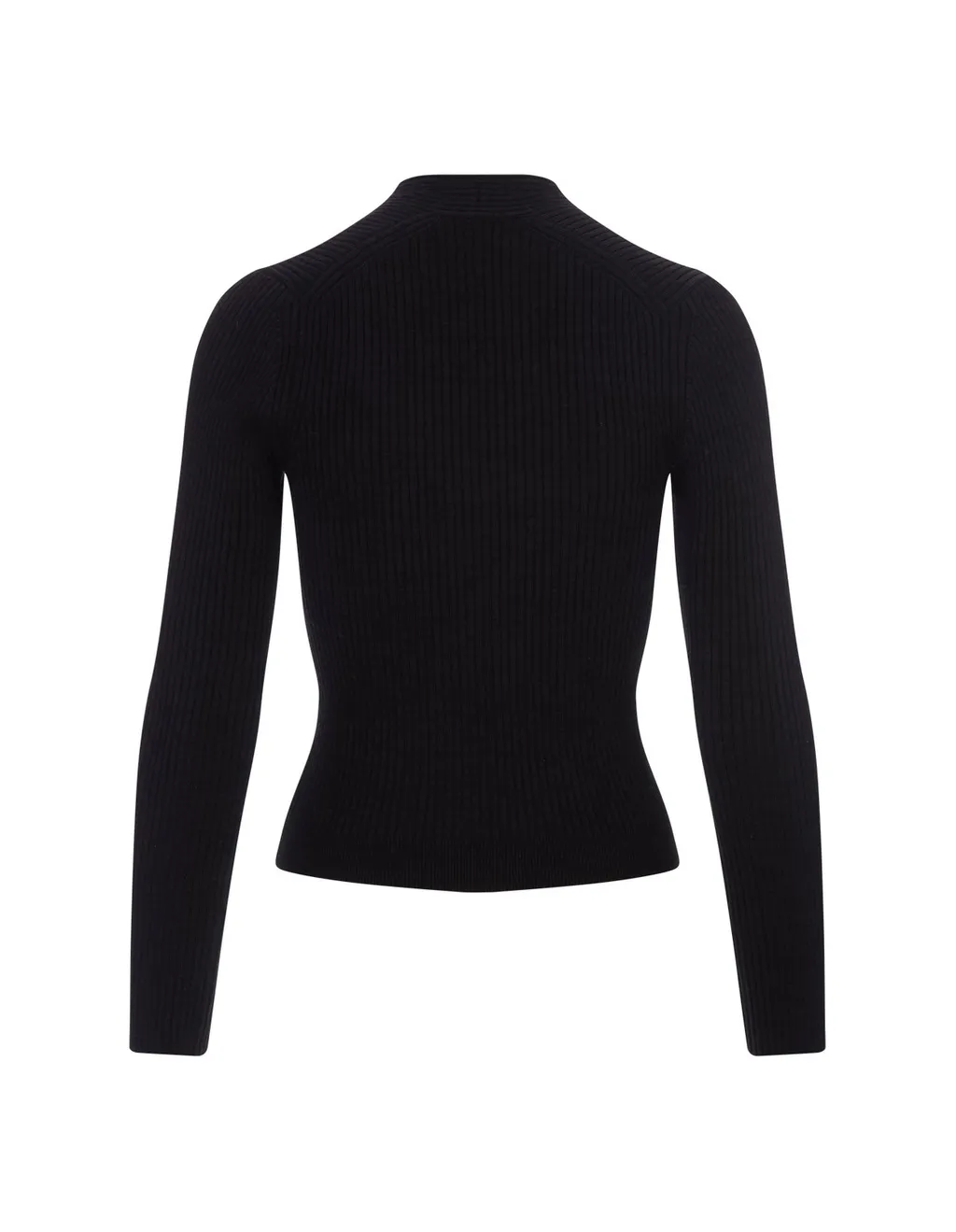 Ribbed Knit Zip-Up Cardigan