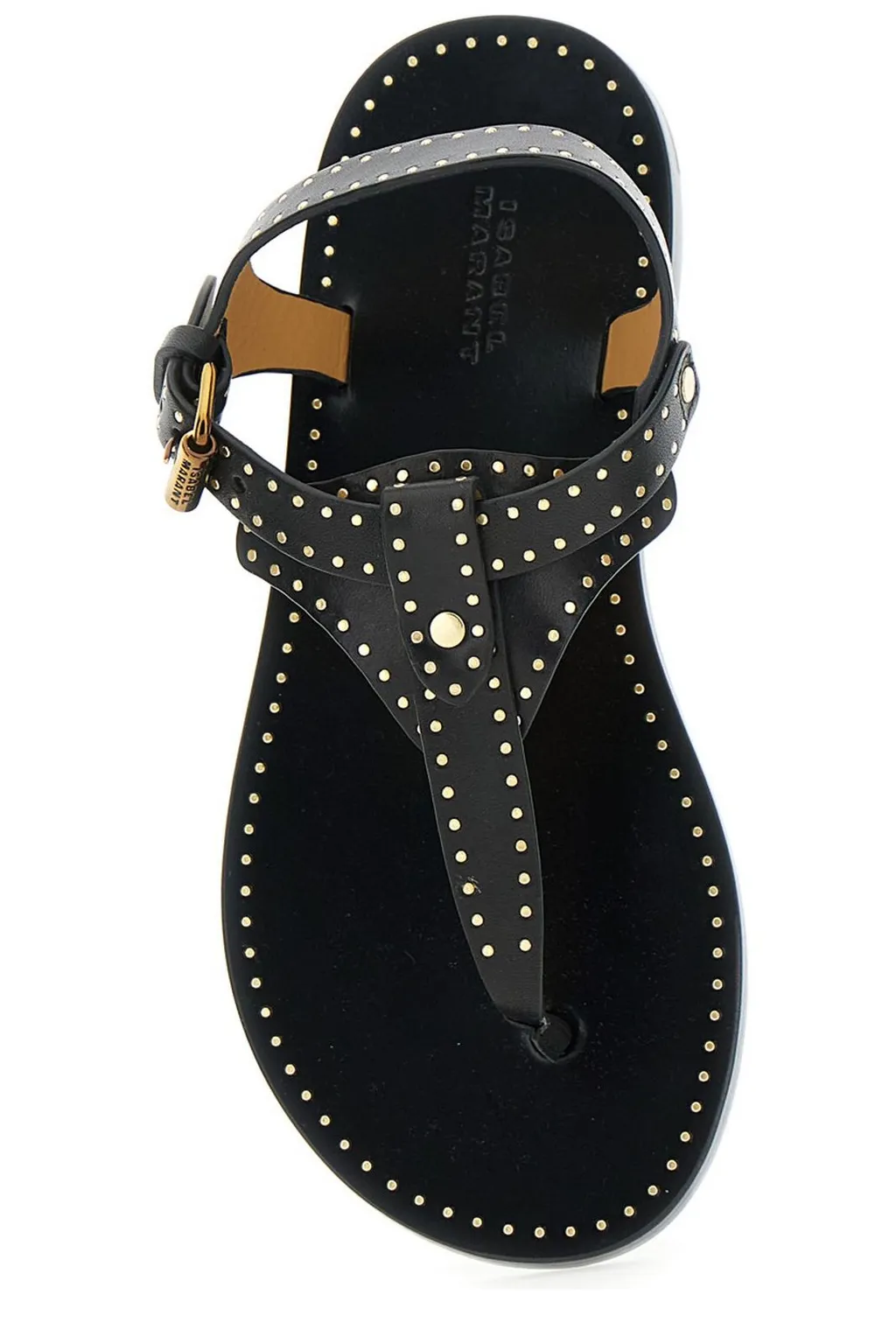 Studded Leather Thong Sandals