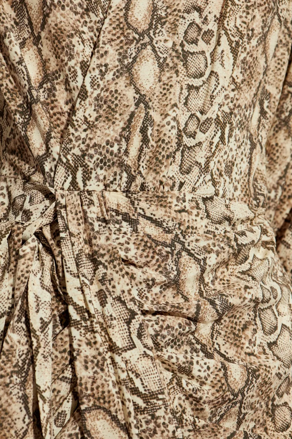 Draped Snake Print Dress