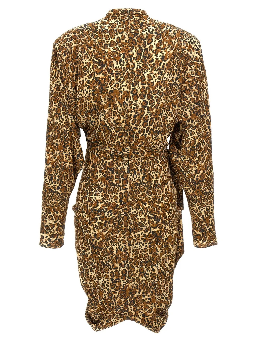 Leopard Print Wrap Dress