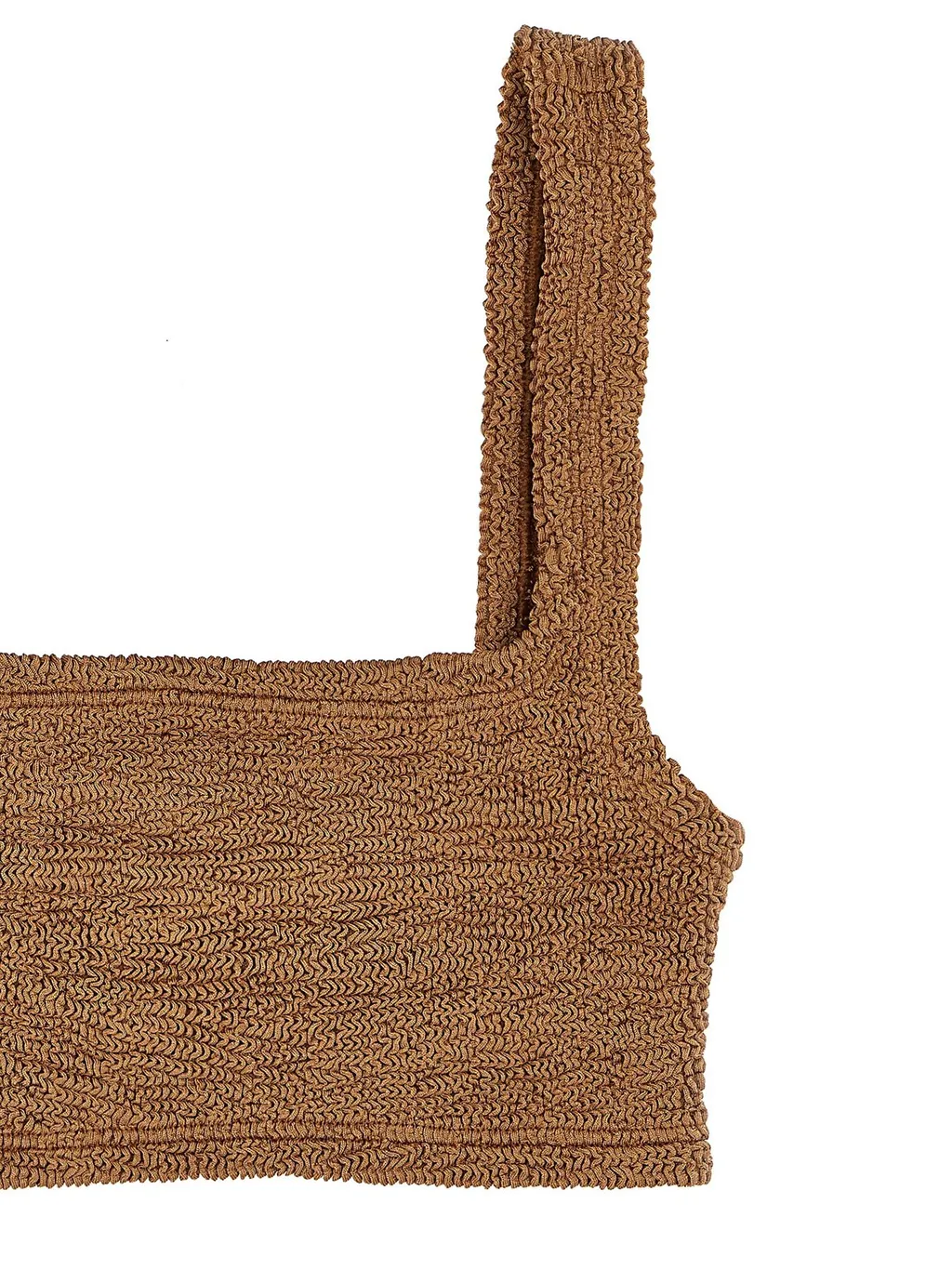 Textured Square Neck Bikini Top And Bottom Set