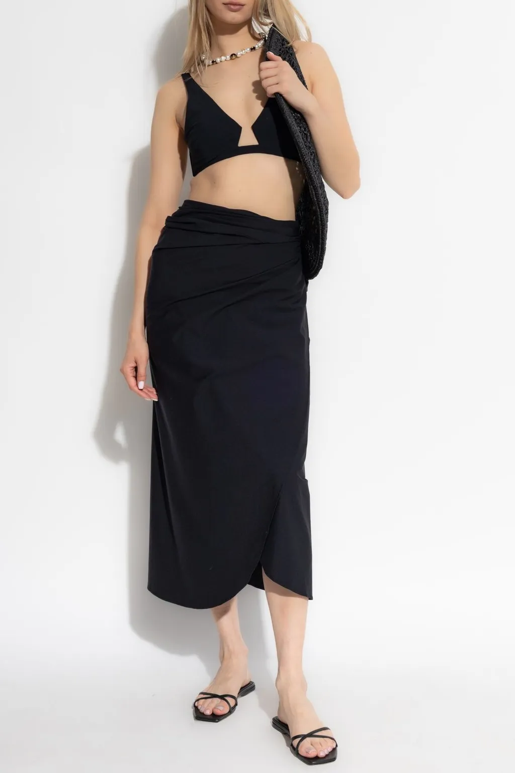 Draped Maxi Skirt