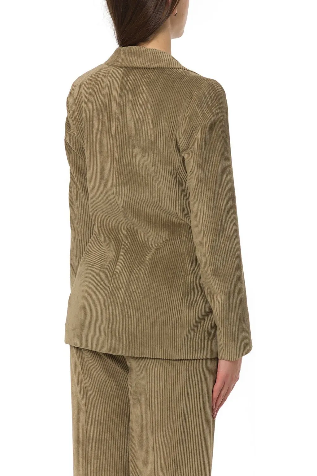 Double-Breasted Corduroy Blazer