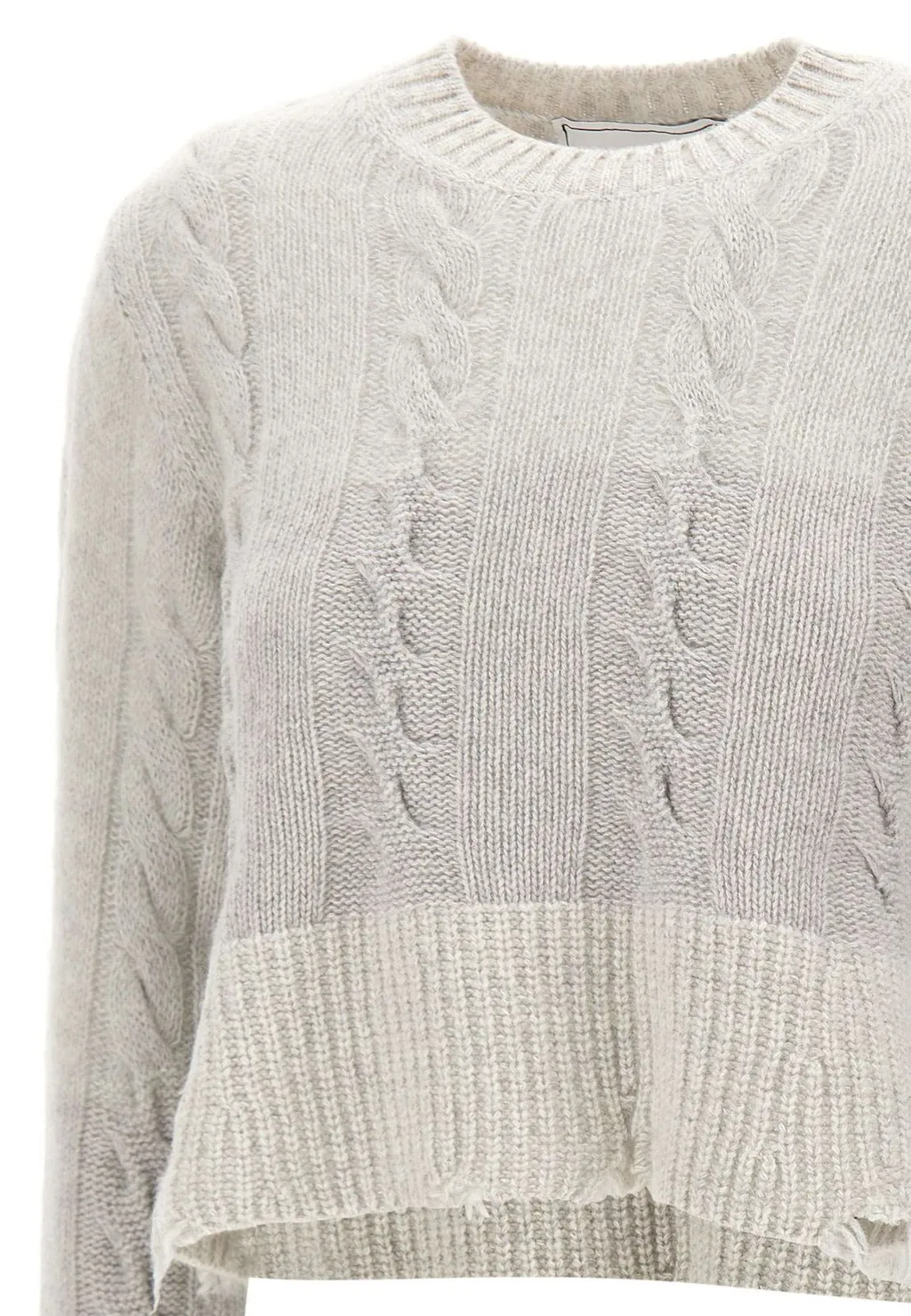 Cable Knit Cropped Sweater