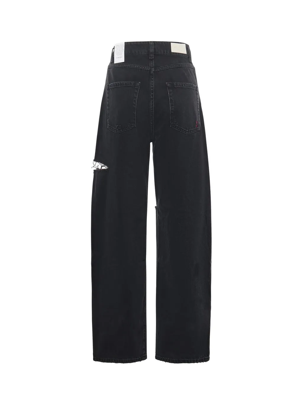 Distressed Wide-Leg Jeans