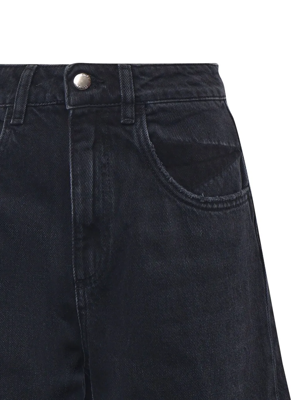 Distressed Wide-Leg Jeans