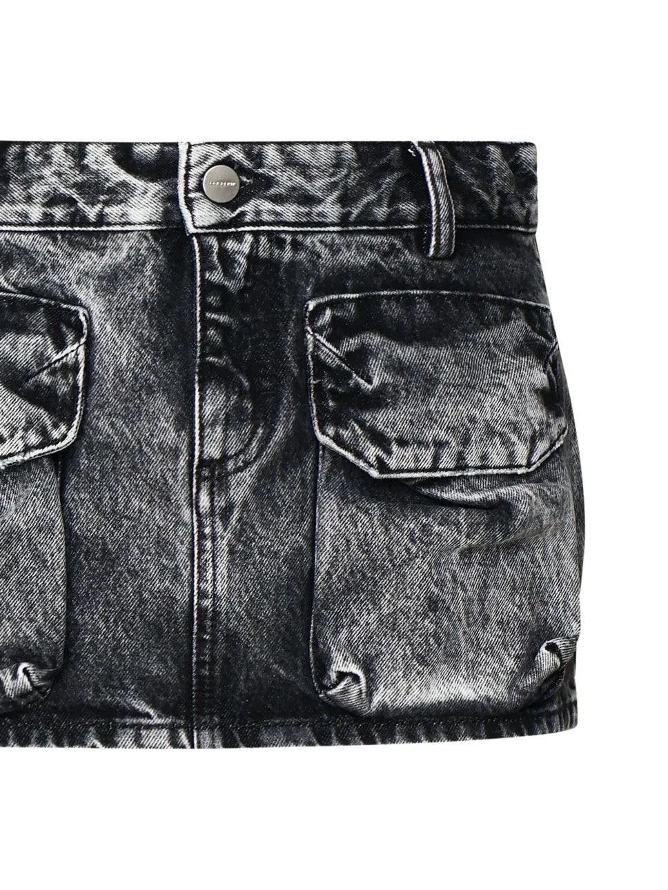 Denim Cargo Mini Skirt