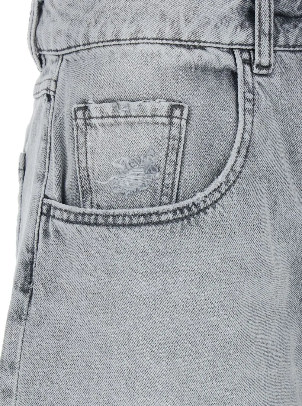 Distressed Denim Shorts