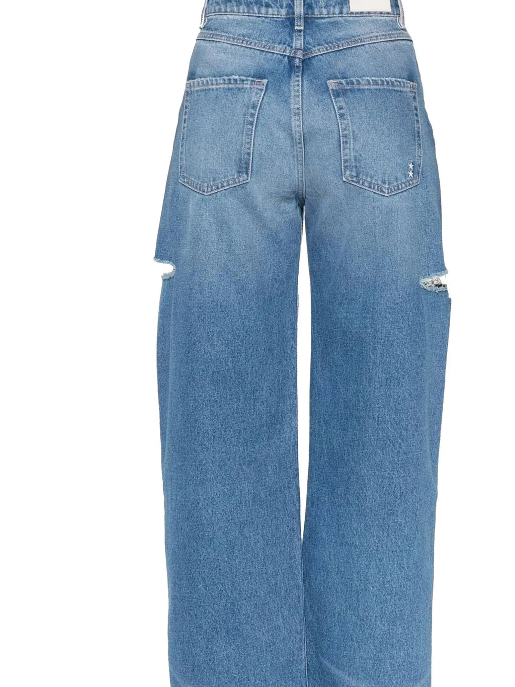 Wide-Leg Jeans With Cut-Outs