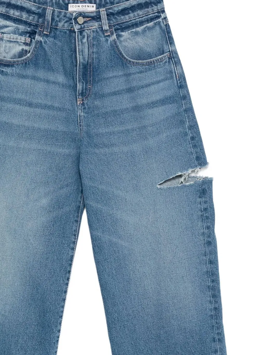 Wide-Leg Jeans With Cut-Outs