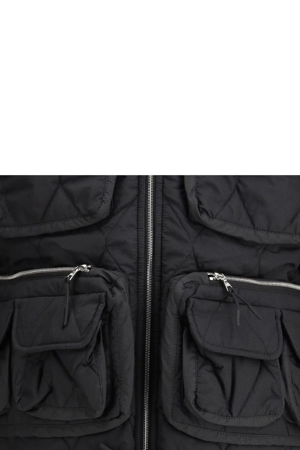 Quilted Bomber Jacket With Utility Pockets