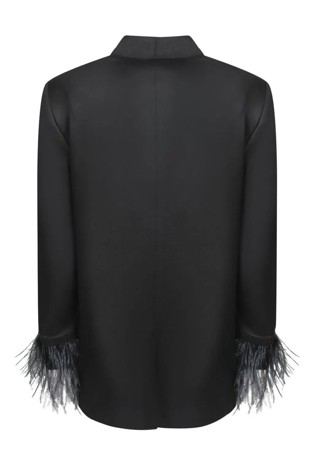 Blazer With Feather Trim