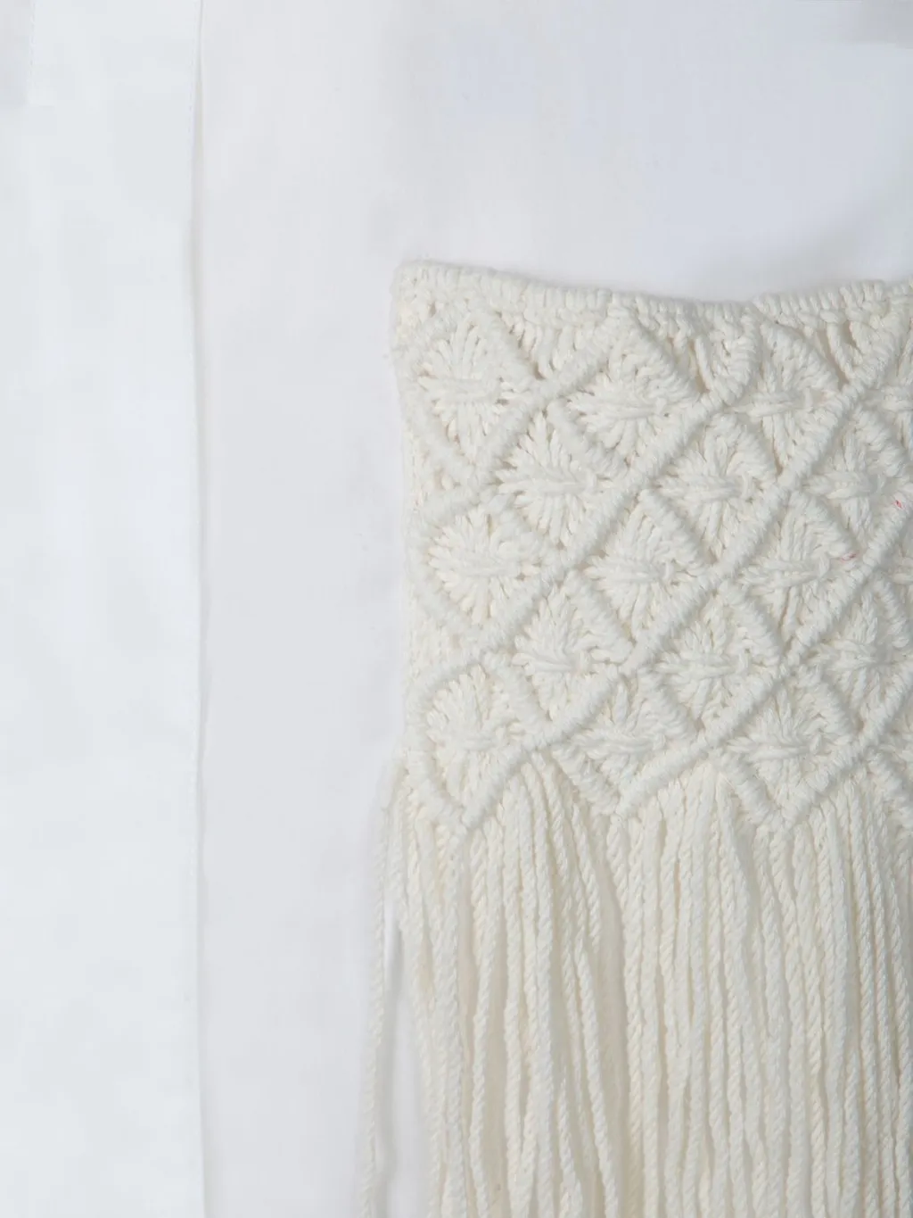Short Sleeve Shirt With Macrame Pocket