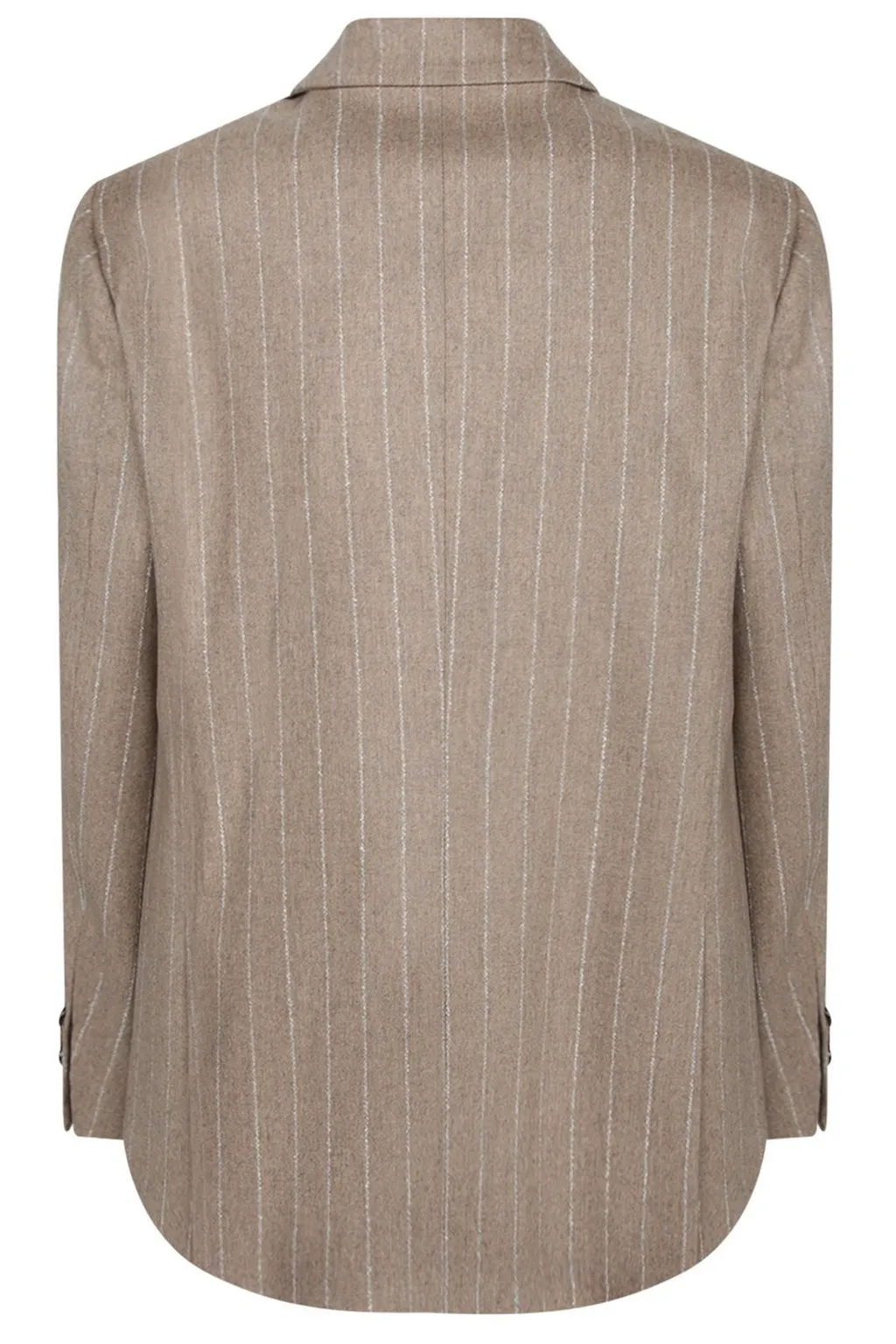 Double-Breasted Pinstripe Blazer