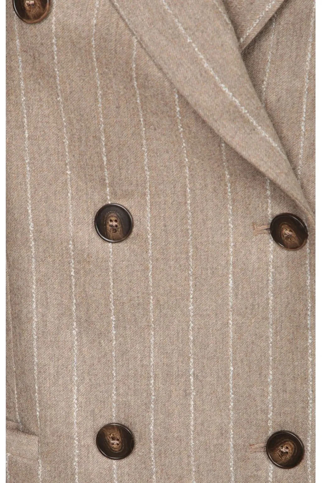 Double-Breasted Pinstripe Blazer