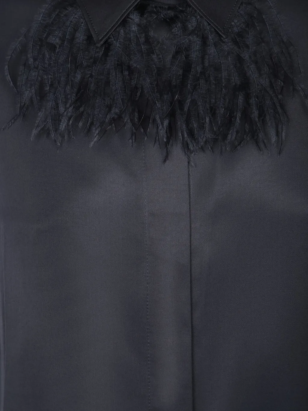 Feather-Trimmed Blouse