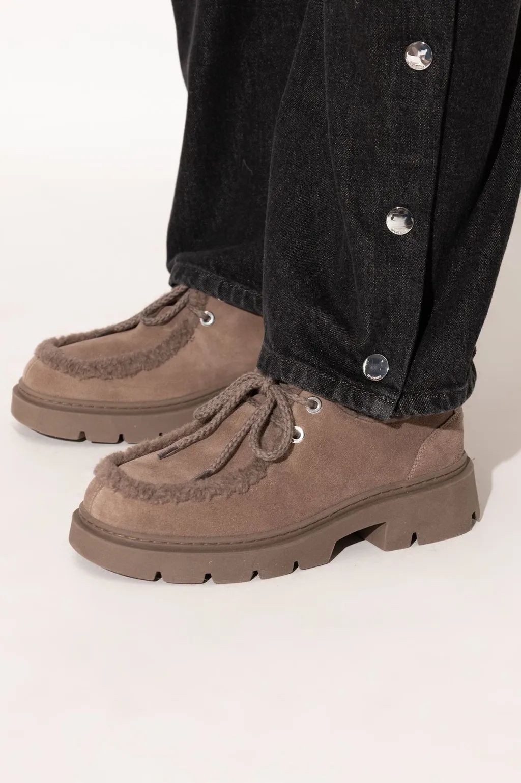 Shearling Trimmed Loafers