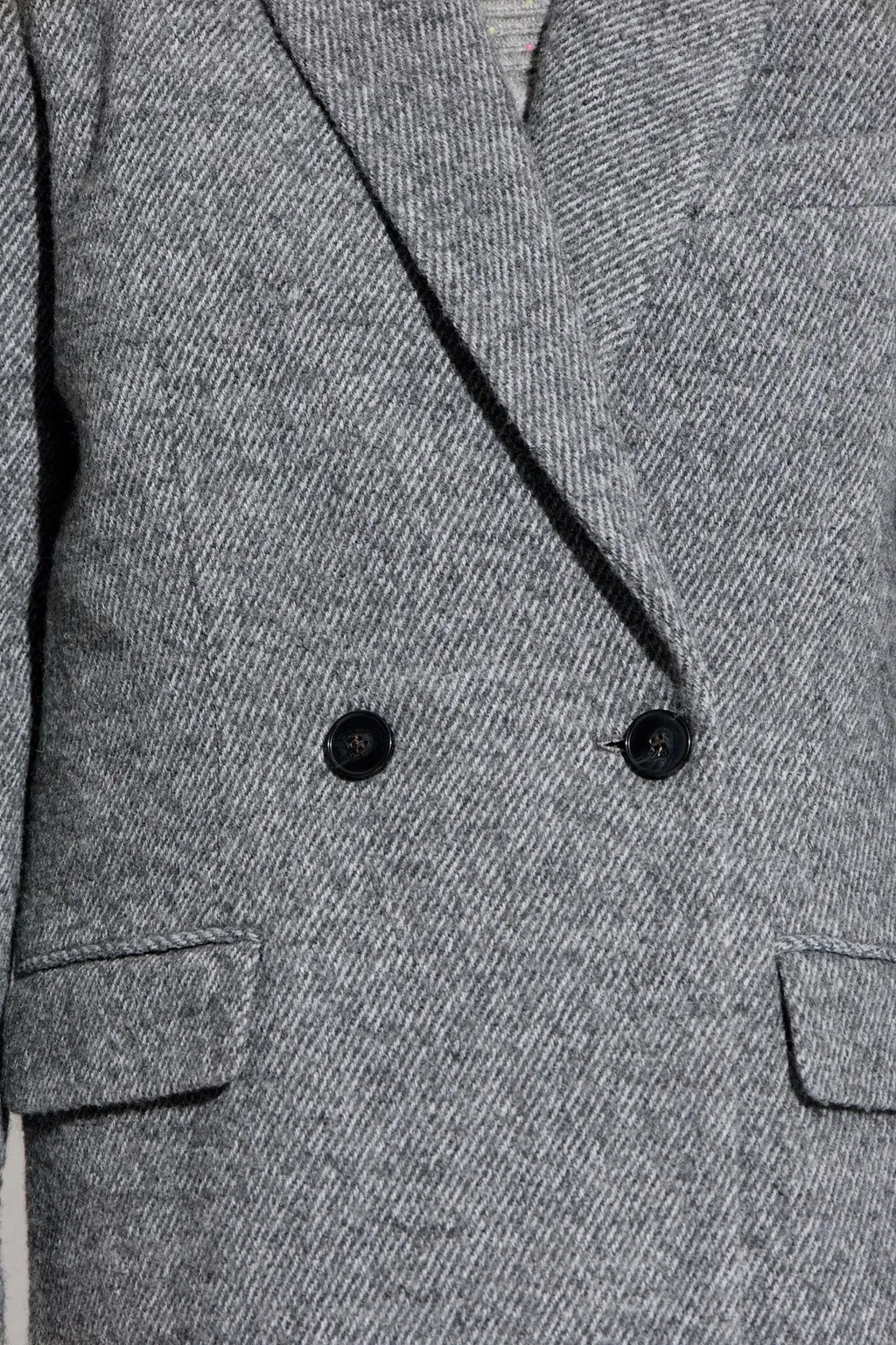 Double-Breasted Wool-Blend Coat