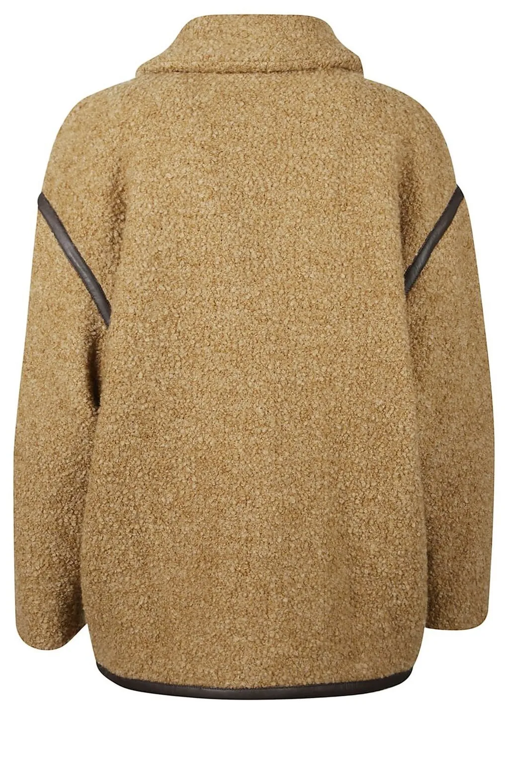 Teddy Jacket With Faux Leather Trim