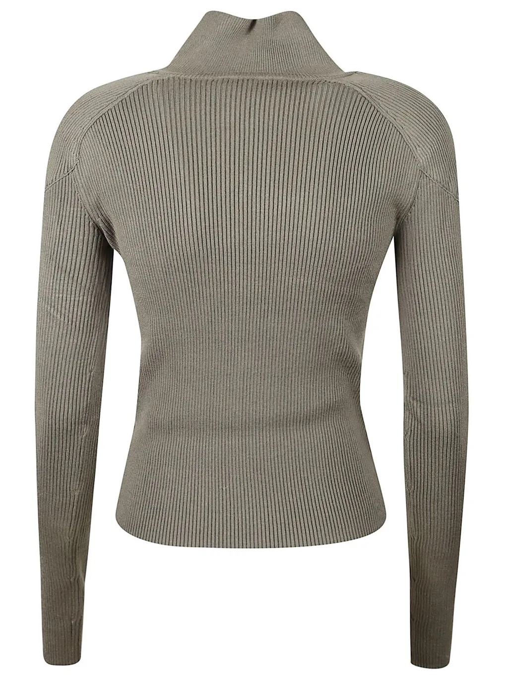 Ribbed Knit Half-Zip Sweater