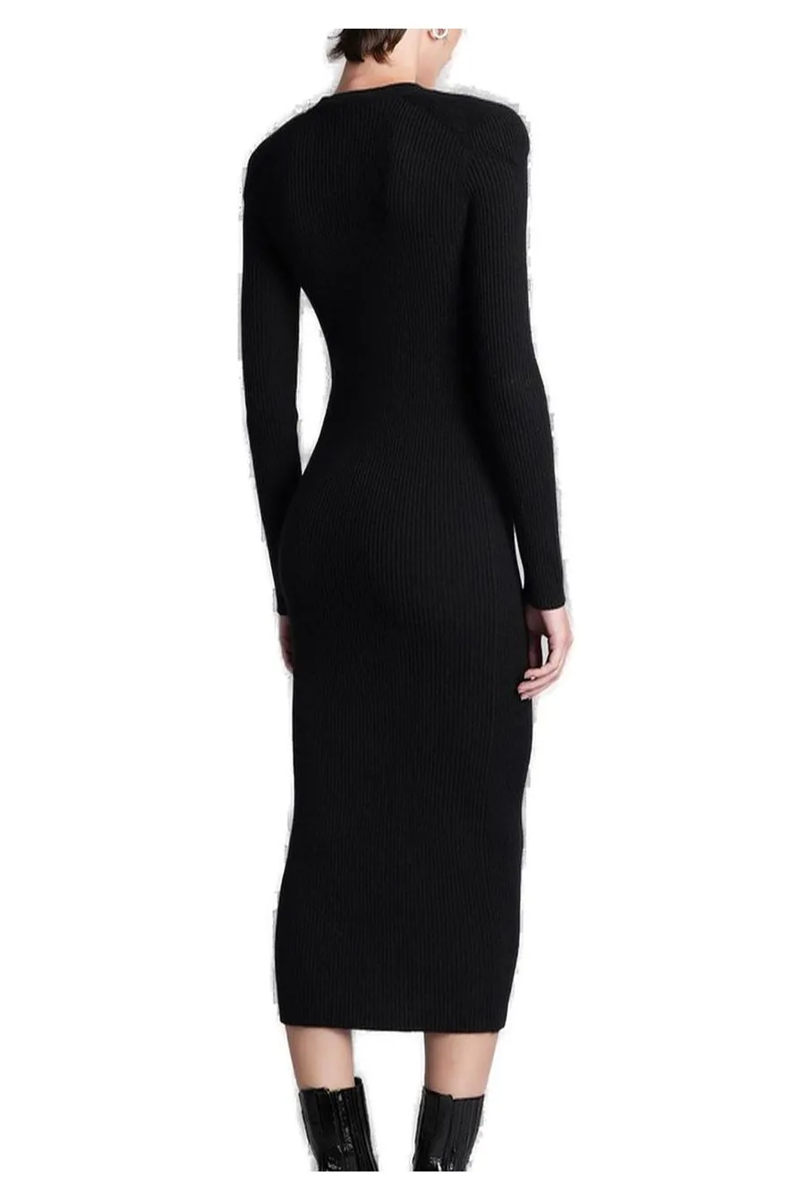 Ribbed Knit Midi Dress
