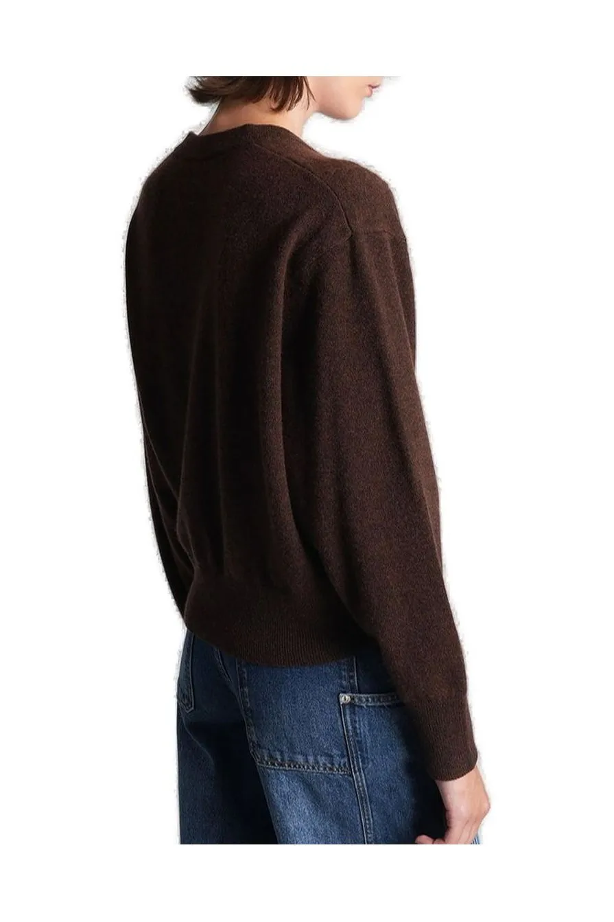 V-Neck Cable Knit Sweater