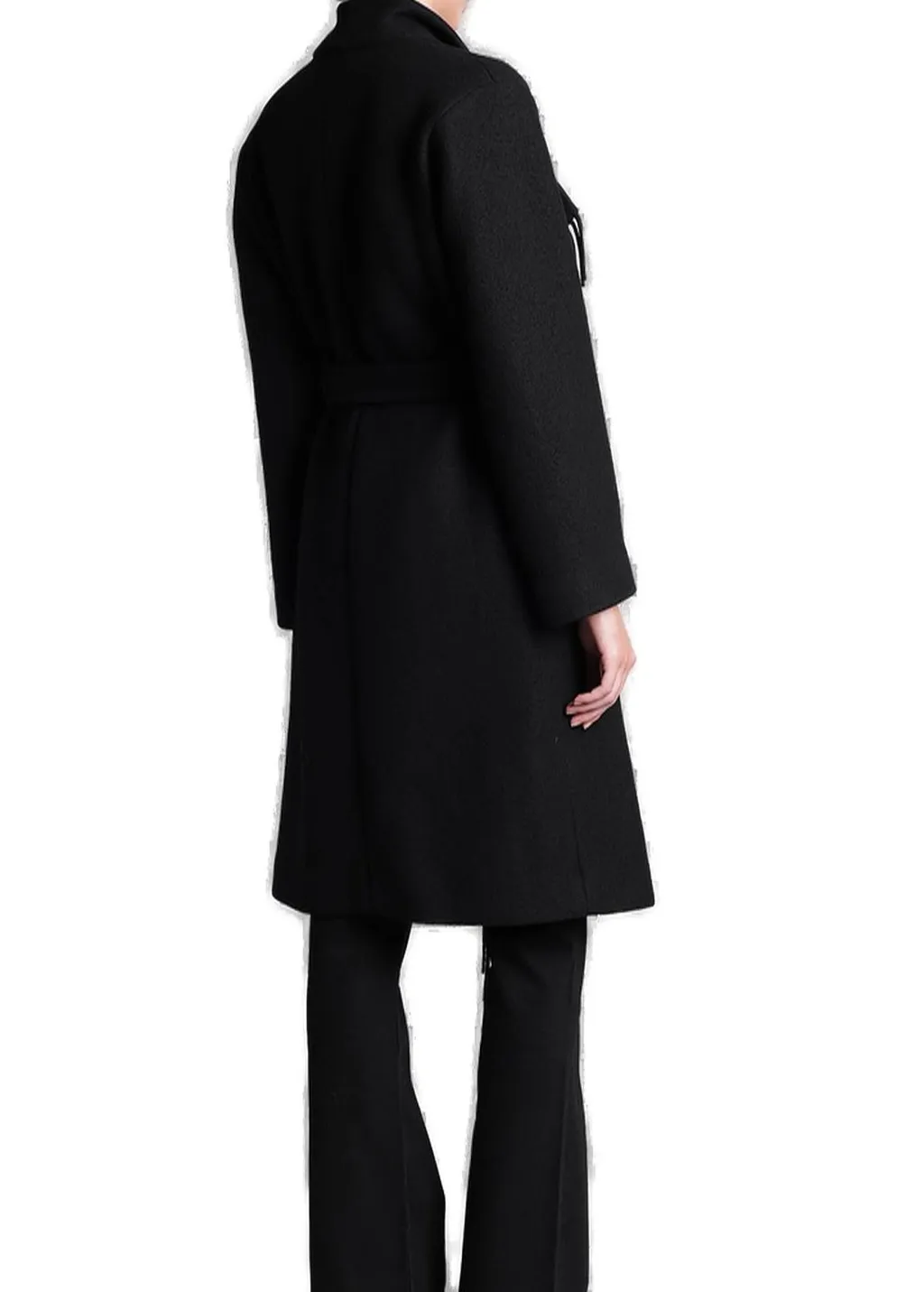 Belted Coat With Fringe