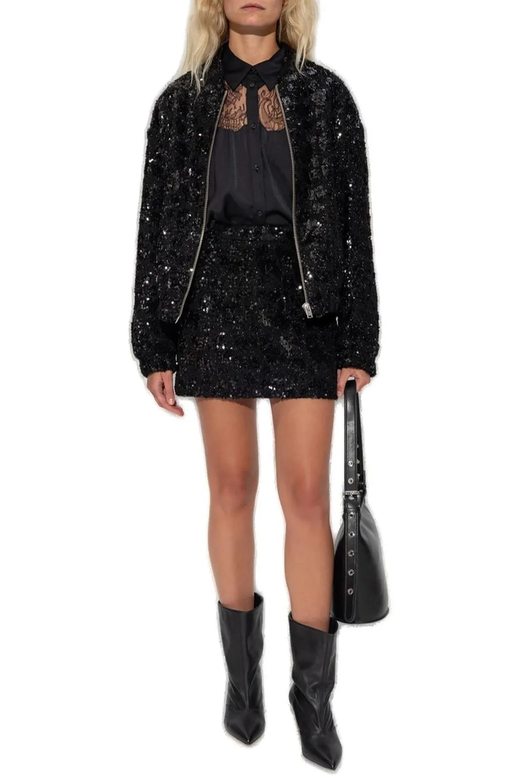 Sequined Bomber Jacket