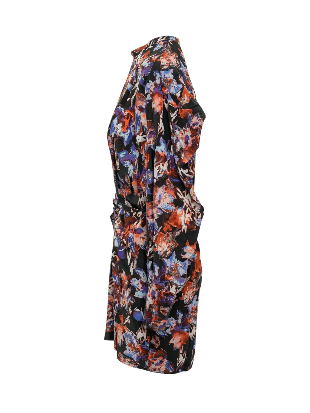 Floral Print Ruched Dress