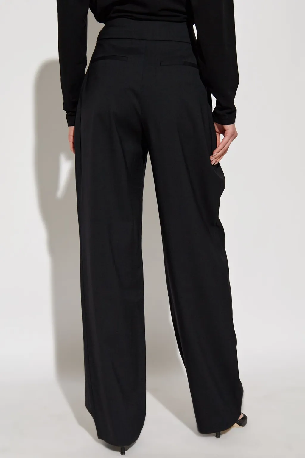 High-Waisted Pleated Trousers