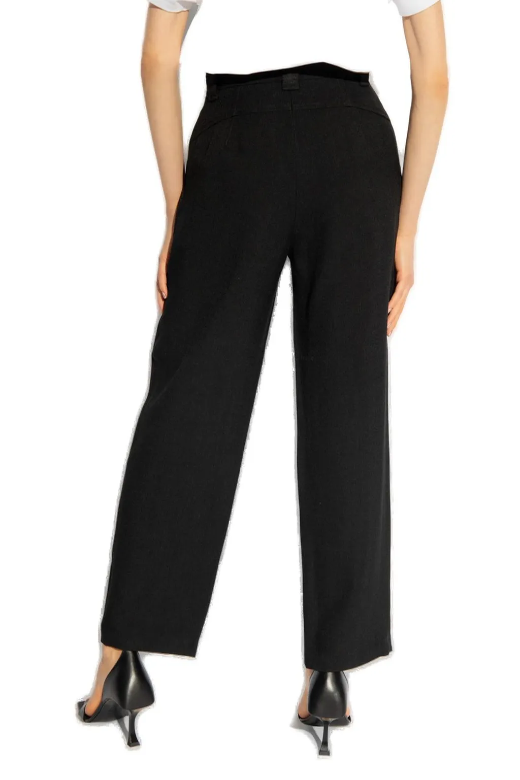 High-Waisted Pleated Trousers