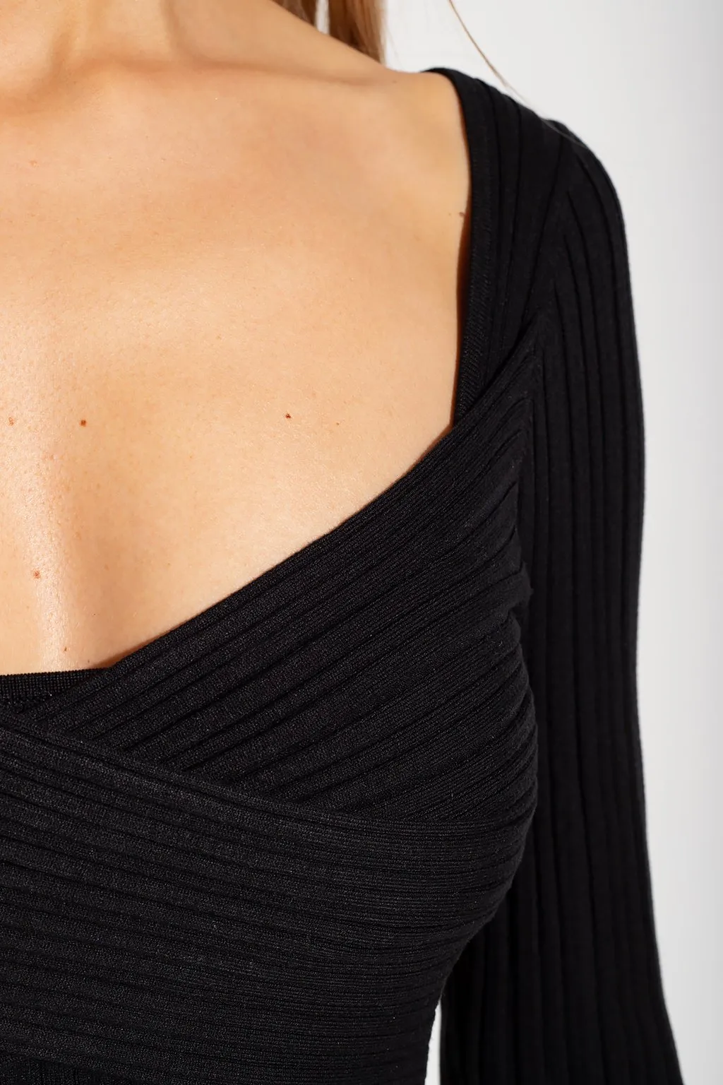 Ribbed Knit Midi Dress
