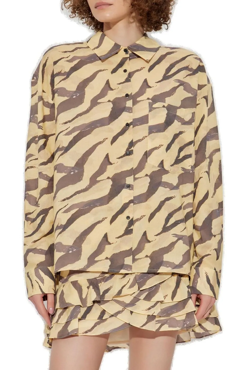 Oversized Tiger Print Shirt