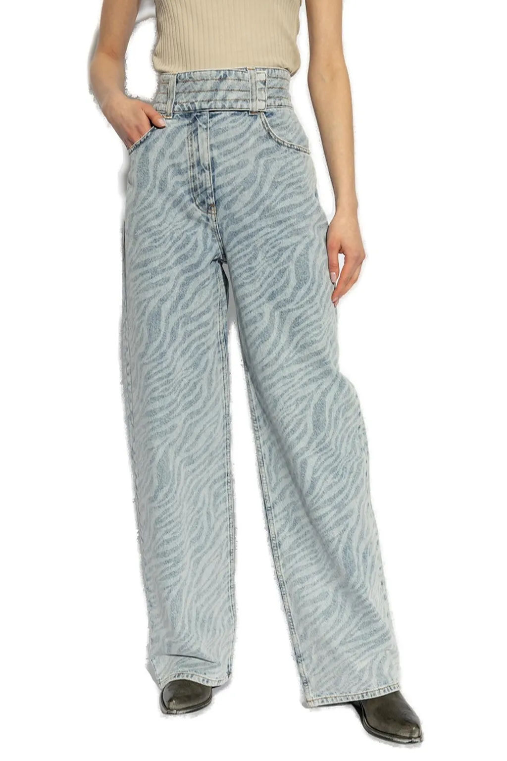 High-Waisted Wide-Leg Jeans