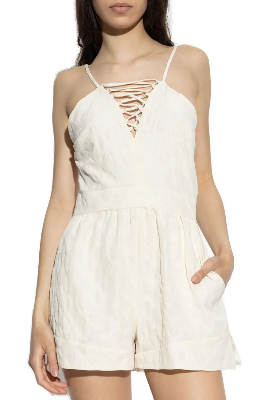 Lace-Up Romper