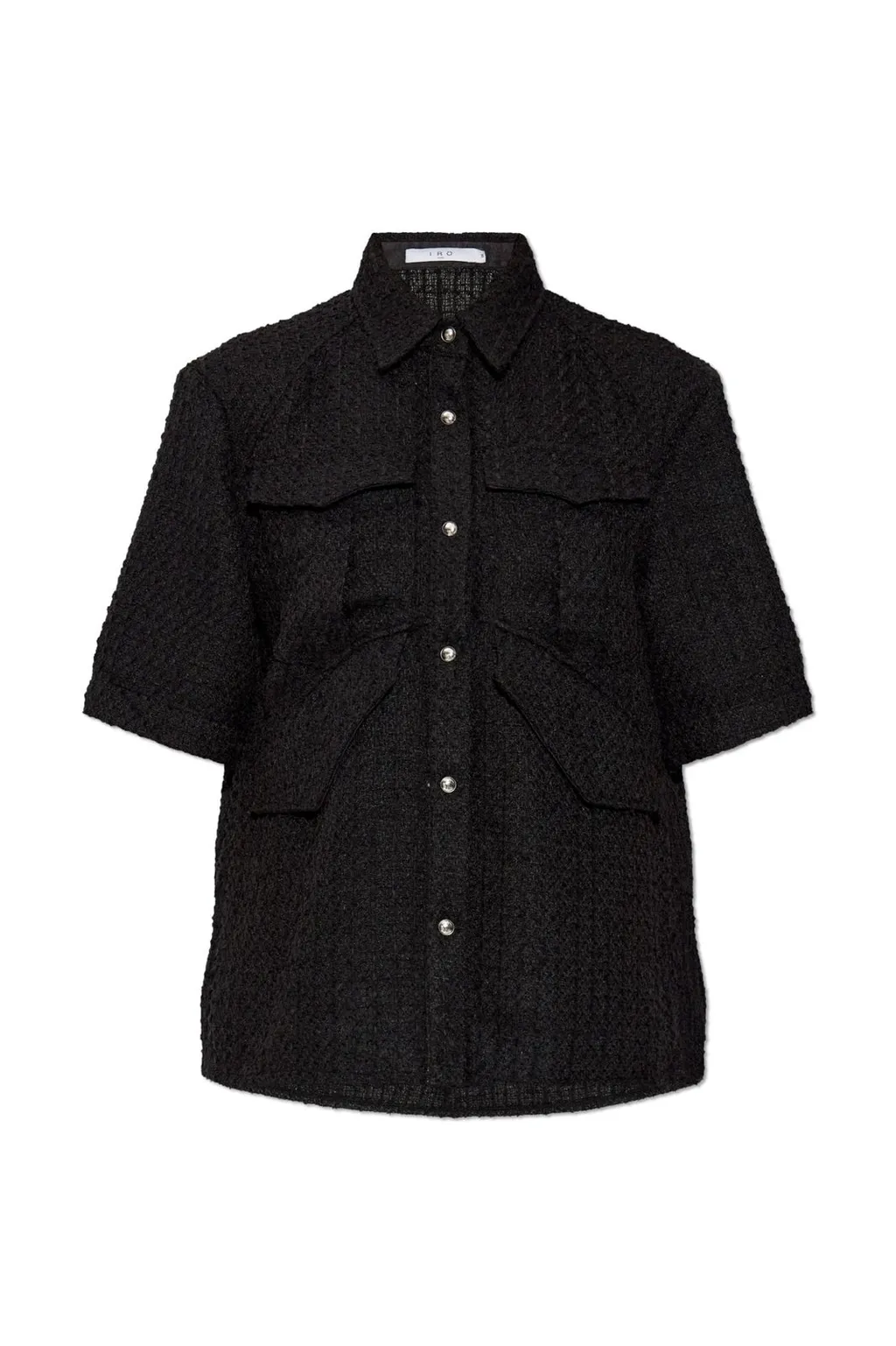 Textured Cropped Shirt