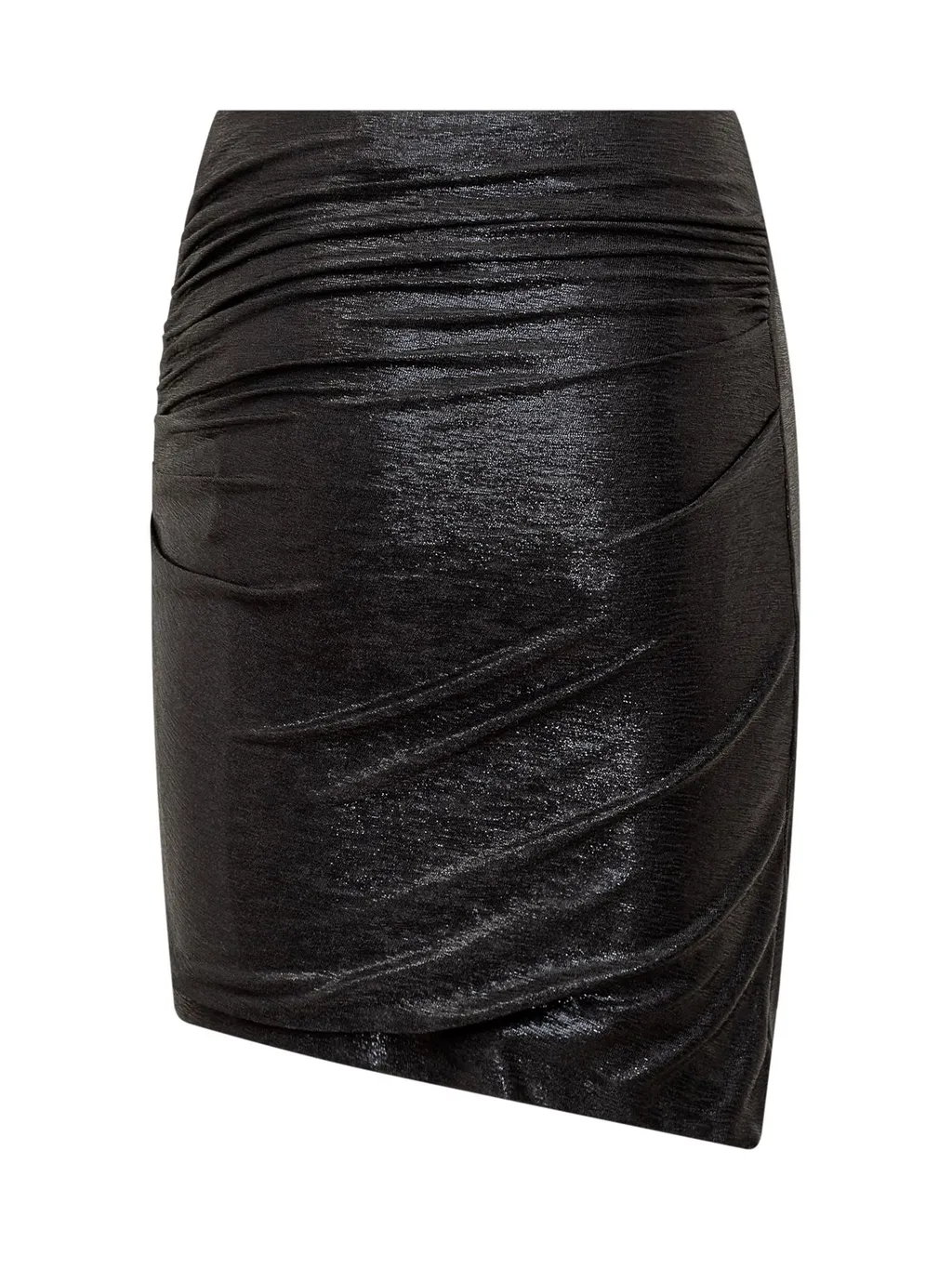 Ruched Metallic Skirt
