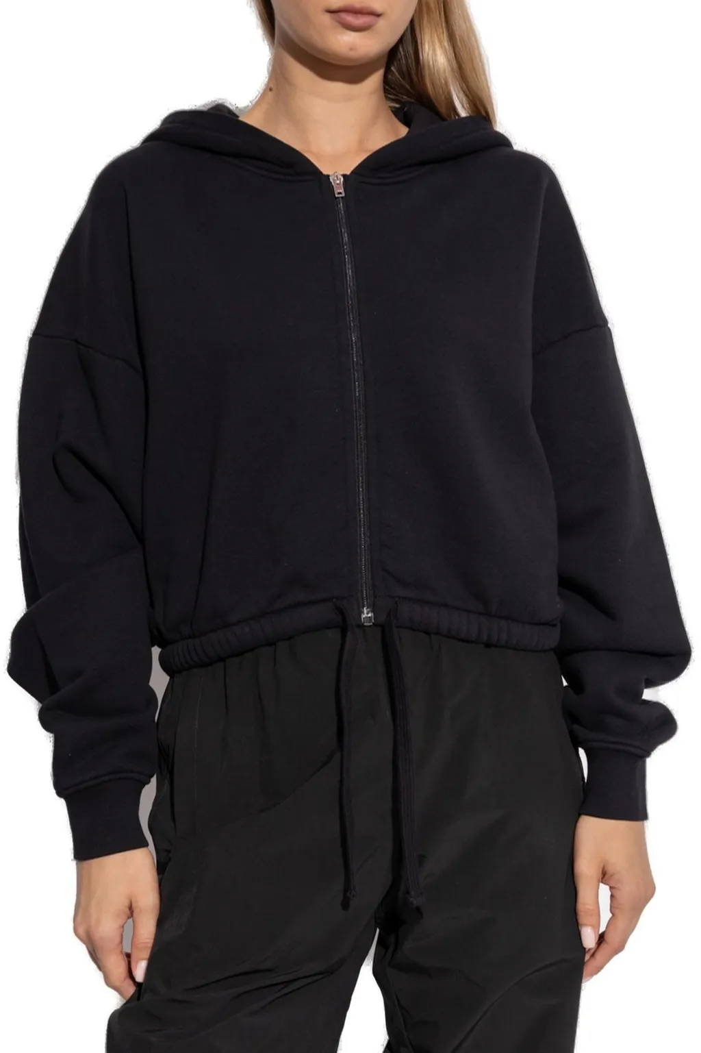Cropped Zip-Up Hoodie