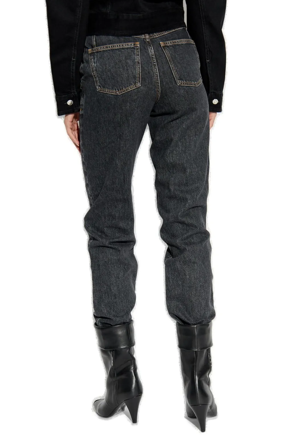 High-Waisted Straight-Leg Jeans