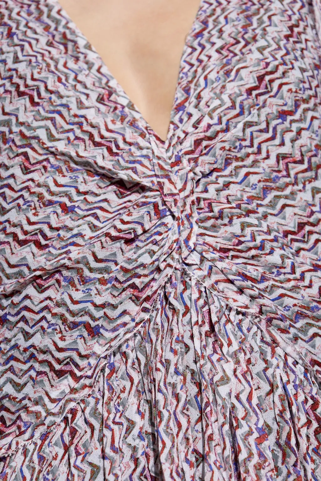Ruched V-Neck Dress