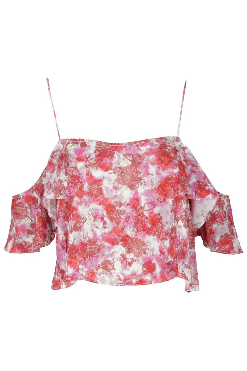 Cold Shoulder Ruffle Top