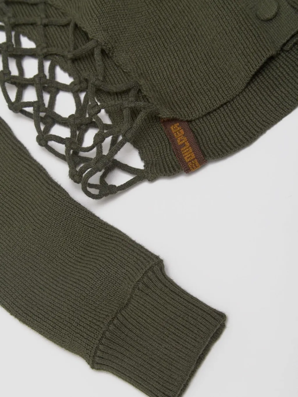 Cropped Cardigan With Cut-Outs