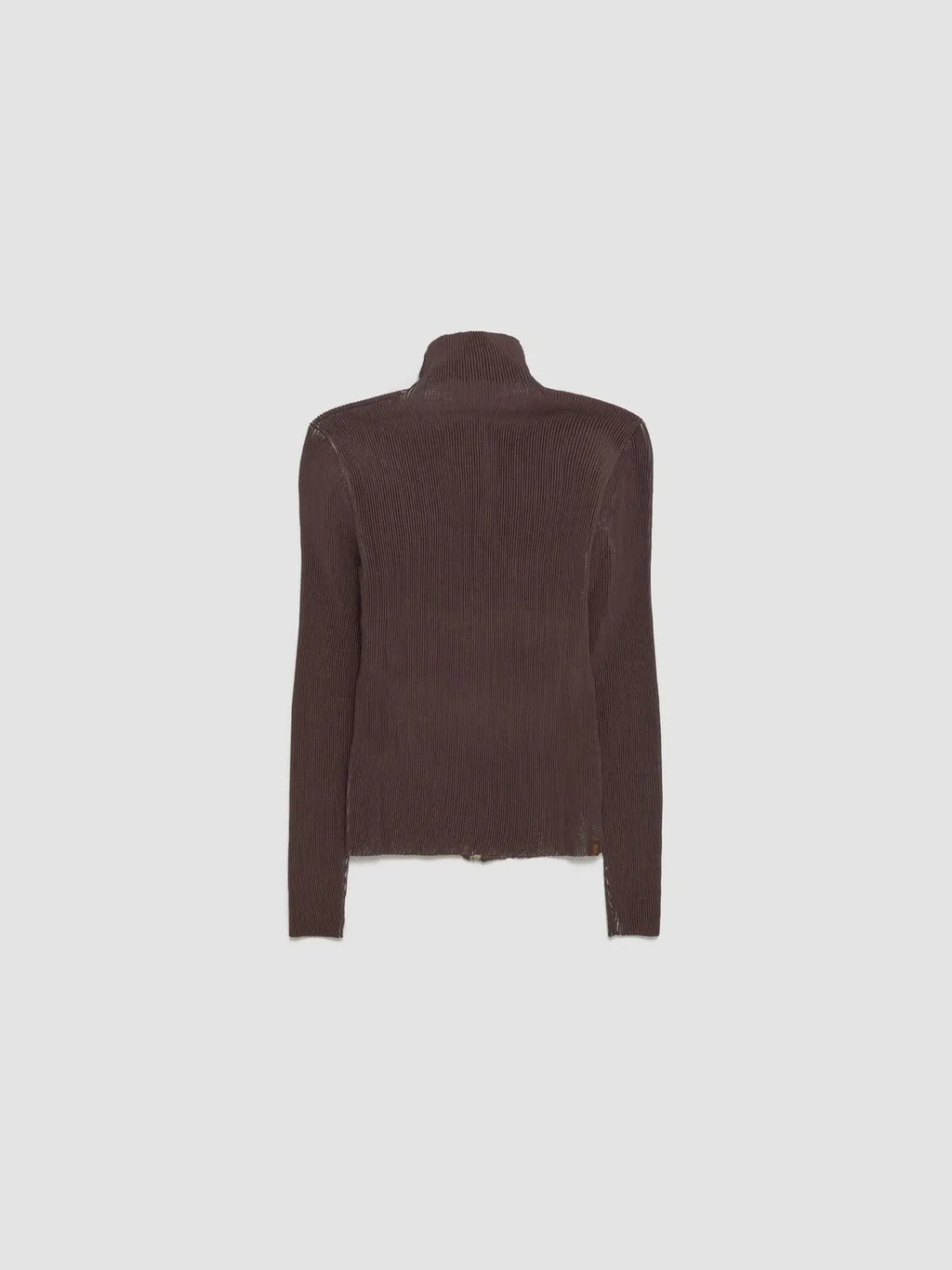 Ribbed Knit Zip-Up Sweater