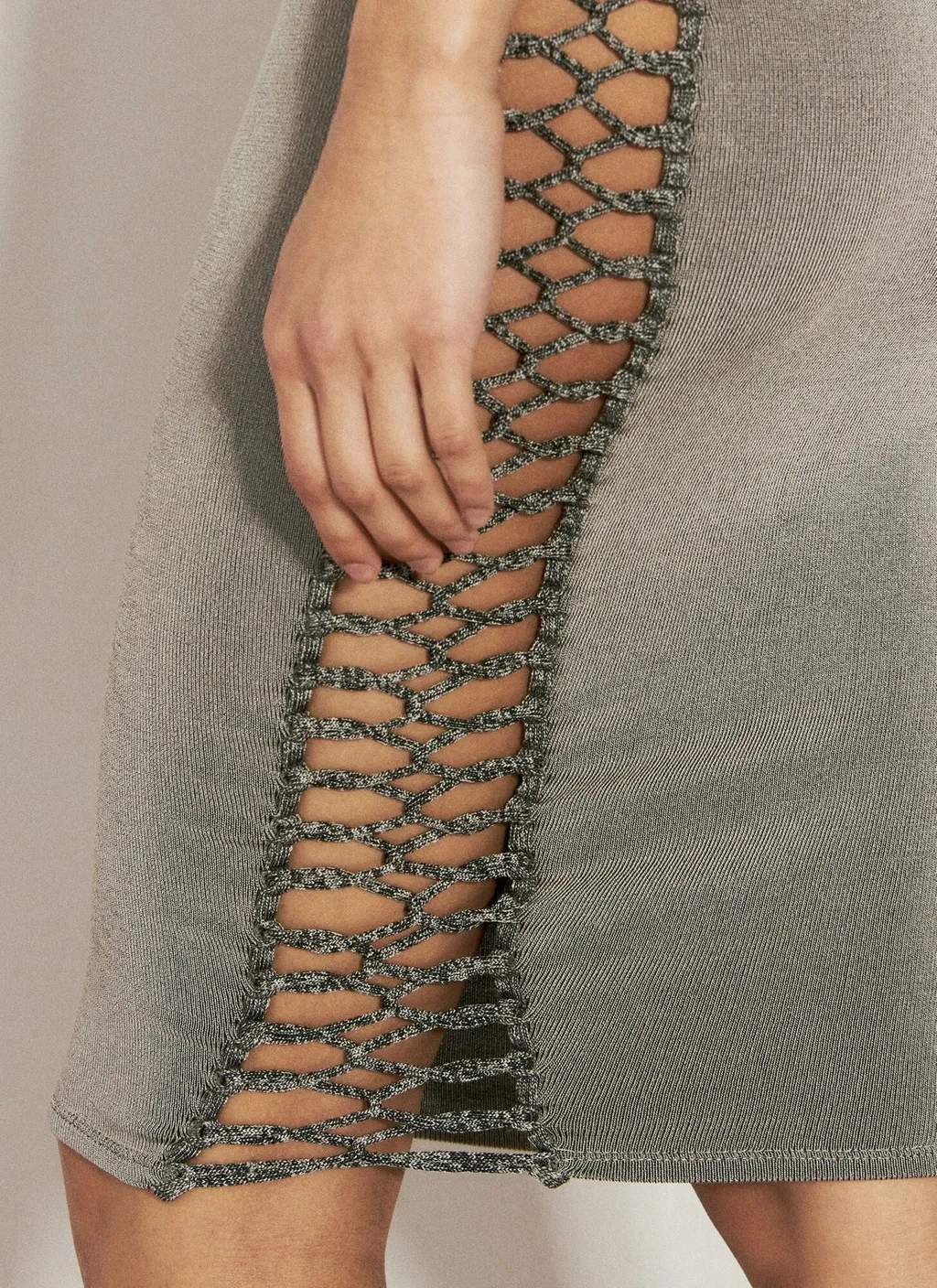 Slinky Lace-Up Dress