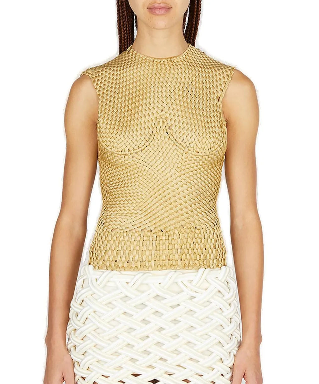 Woven Bustier Top