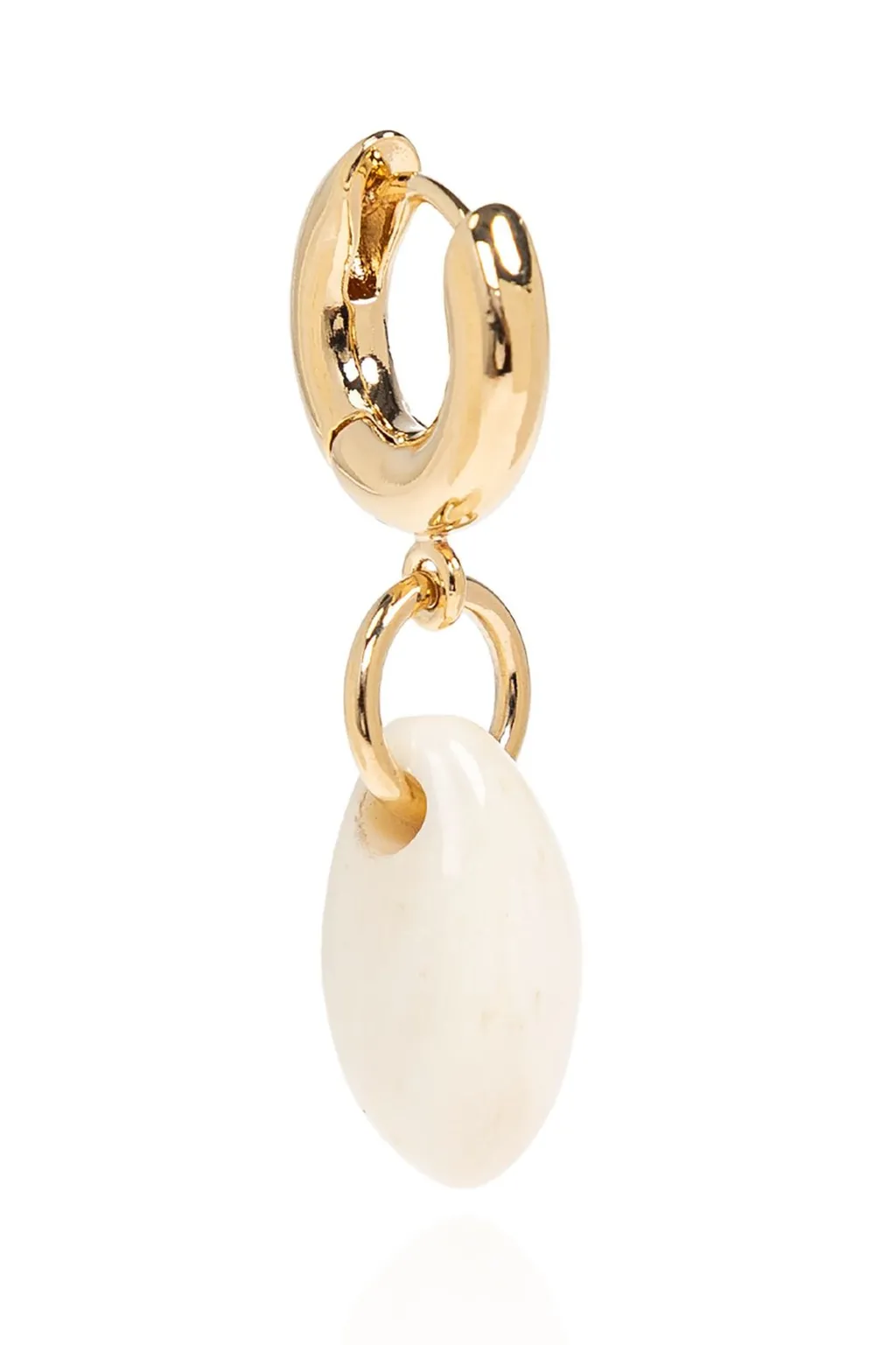 Hoop Earrings With Stone Charm