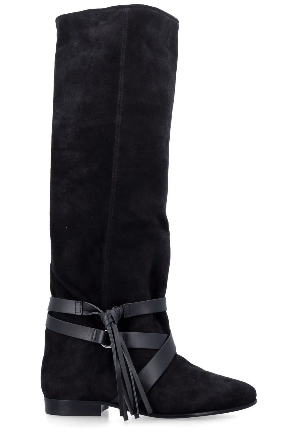 Knee-High Boots With Straps